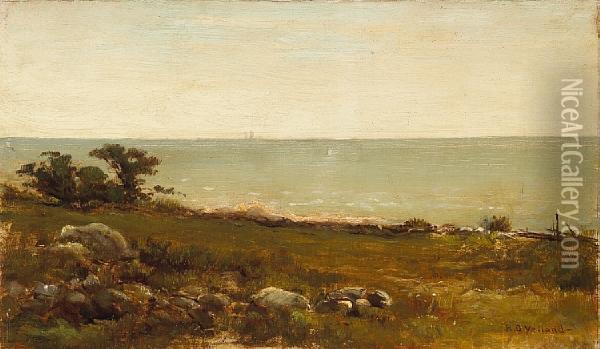 Coastal View Oil Painting - Raymond Dabb Yelland