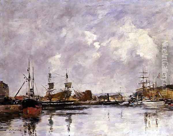 The Port of Dunkirk 1891 Oil Painting - Eugene Boudin