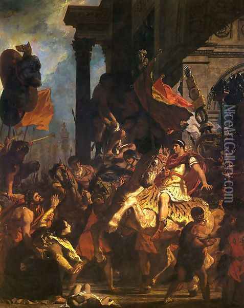 The Justice of Trajan Oil Painting - Eugene Delacroix