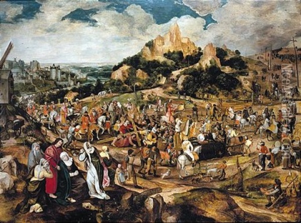 Christ On The Road To Calvary Oil Painting - Pieter Balten