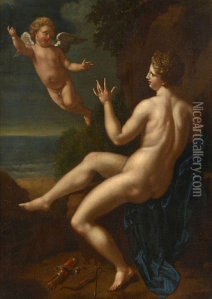Venus Et L'amour Oil Painting - Adriaen Van Der Werff