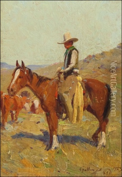 Day Herder Oil Painting - Elling William Gollings