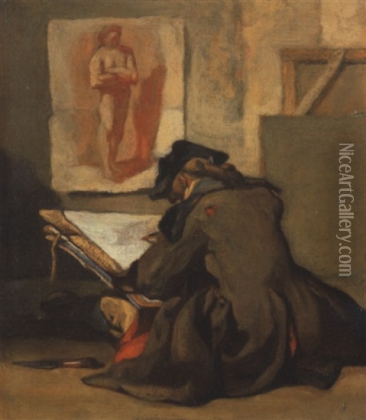 Un Jeune Ecolier Qui Dessine, Ou Le Jeune Dessinateur Oil Painting - Jean-Baptiste-Simeon Chardin
