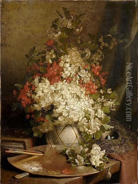 Art In Love With Flora Oil Painting - John Fitz Marshall