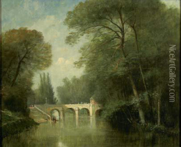 Le Pont Oil Painting - Rene Tener