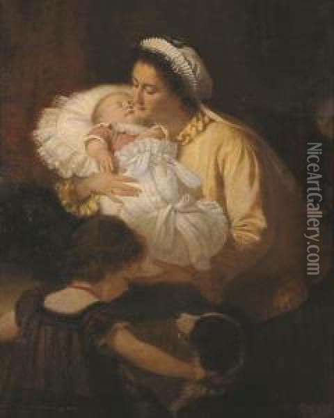 Mother Love Oil Painting - Rudolf Epp