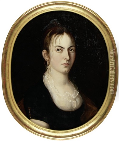 Portrat Einer Jungen Frau Oil Painting - Joseph Reinhart