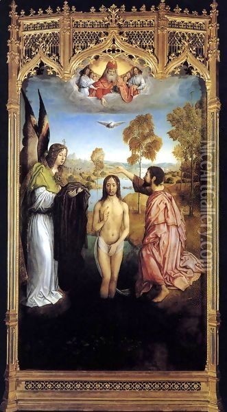 The Baptism of Christ Oil Painting - Juan De Flandes
