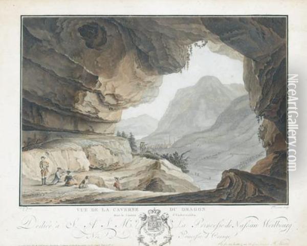 Vue De La Caverne Du Dragon/dans Le Canton D'unterwalden Oil Painting - Caspar Wolf