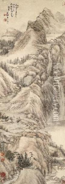 Gathering On Mount Chong Oil Painting - Gao Fenghan