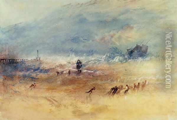 Yarmouth Sands, c.1840 Oil Painting - Joseph Mallord William Turner
