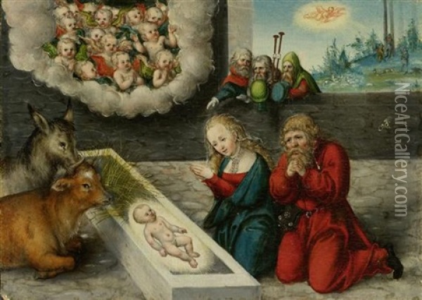 Anbetung Christi Oil Painting - Lucas Cranach the Elder
