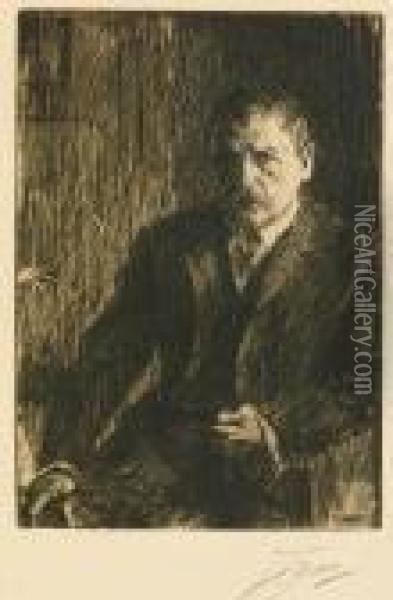 Sjalvportratt 1904 I Oil Painting - Anders Zorn