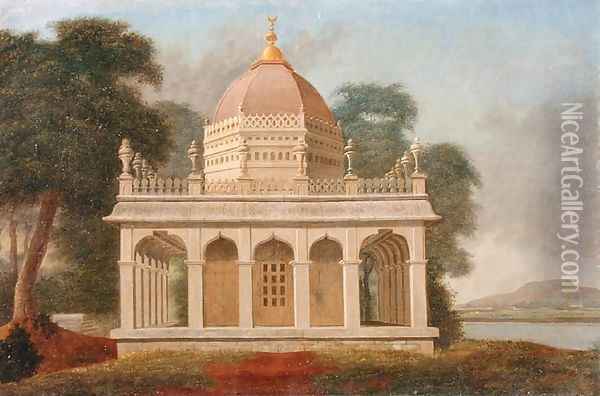 Mausoleum at Outatori near Trichinopoly, c.1788 Oil Painting - Colonel Francis Swain Ward