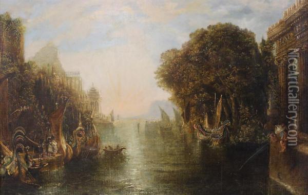 River Scene Oil Painting - Lorraine Claude