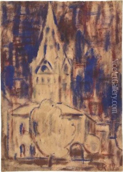 St. Patroklus In Soest Oil Painting - Christian Rohlfs