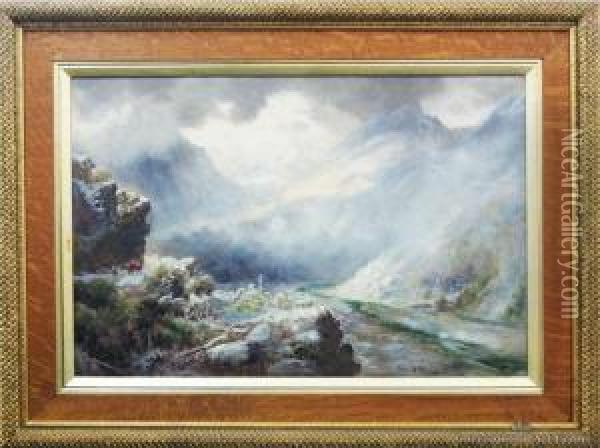 Porters Pass Oil Painting - James Peele