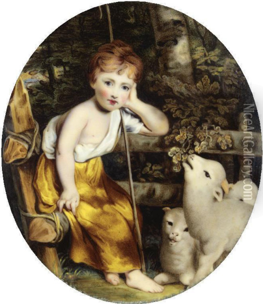 The Young Shepherdess Oil Painting - William Russel Birch