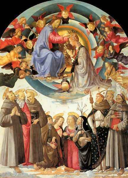 Coronation of the Virgin 1486 Oil Painting - Domenico Ghirlandaio