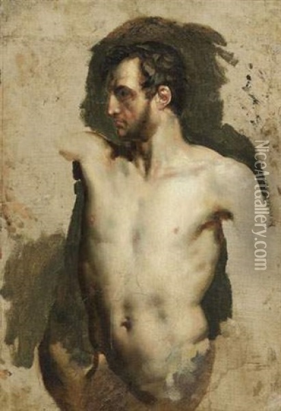 Academie D'homme Oil Painting - Theodore Gericault