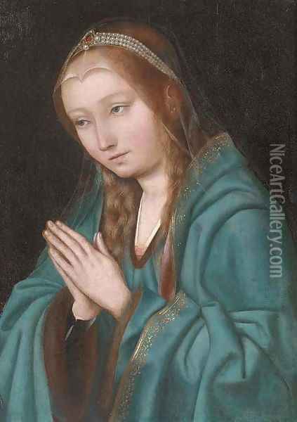 The Virgin at prayer Oil Painting - Quentin Metsys