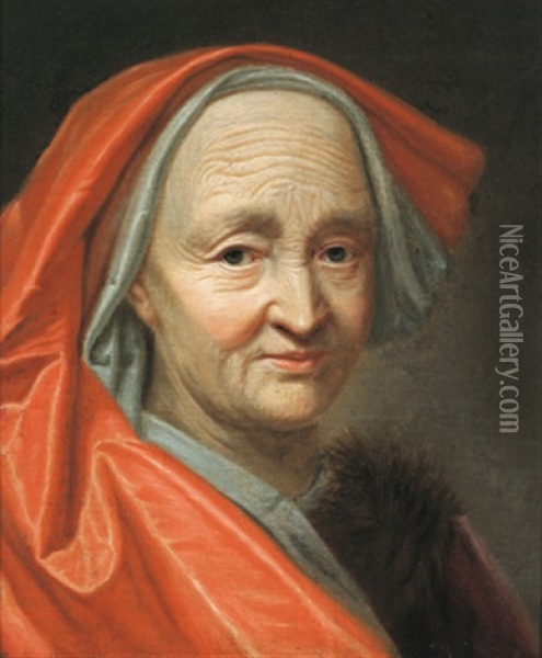 Bildnis Einer Alten Frau Oil Painting - Balthazar Denner