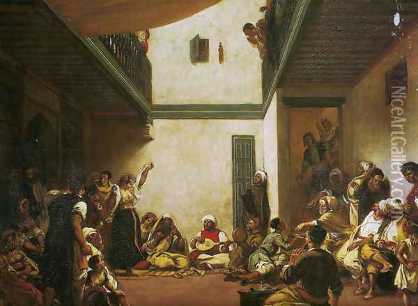 Jewish Wedding in Morocco Oil Painting - Eugene Delacroix