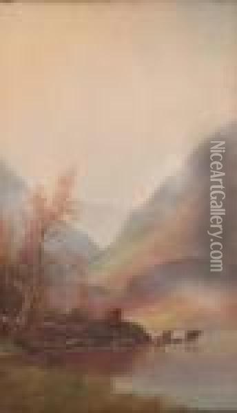 Highlnd Landscapes Oil Painting - Nils Hans Christiansen