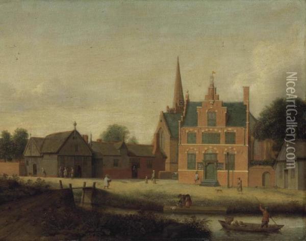 A View Of Assendelft Oil Painting - Pieter Jansz. Saenredam