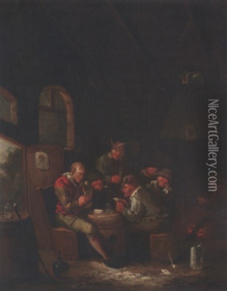 Schenkenszene Oil Painting - Egbert van Heemskerck the Elder
