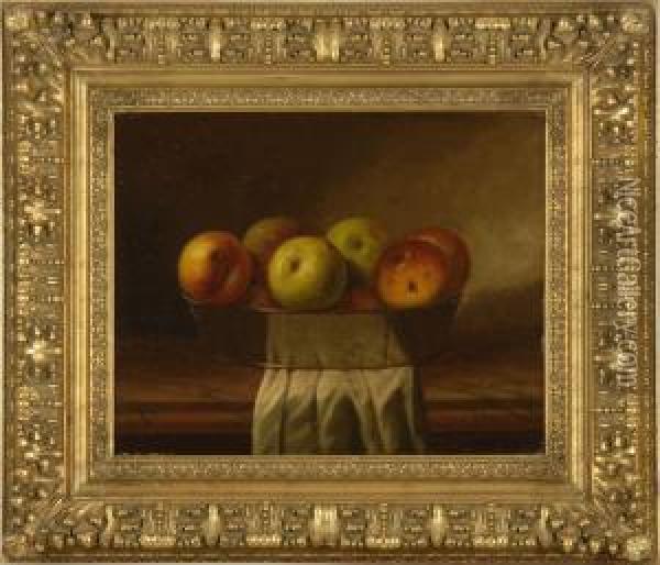 Still Life With Apples In A Pan Oil Painting - Carducious Plantagenet Ream