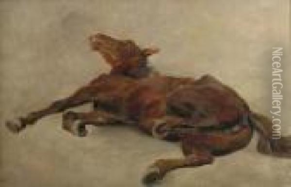 Cheval Oil Painting - Otto Bache