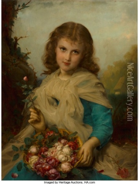 Roses Oil Painting - Etienne Adolph Piot