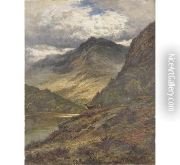 Loch Katrine Perthshire Oil Painting - Henry Decon Hillier