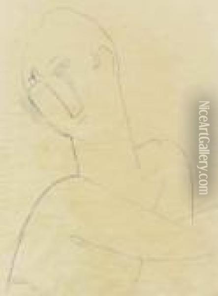 Tete Oil Painting - Amedeo Modigliani