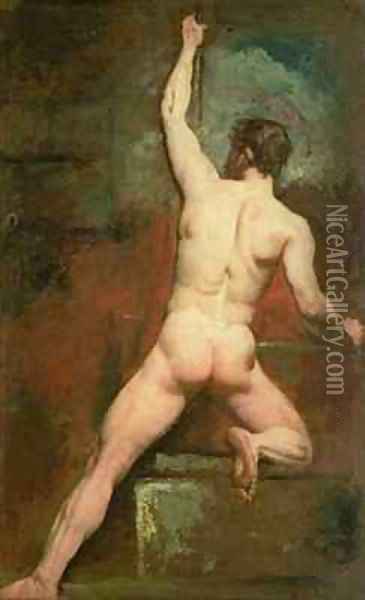 Study for a Male Nude Oil Painting - William Etty