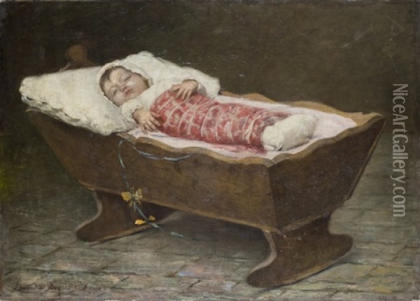 Le Berceau Oil Painting - Edmond Jean de Pury