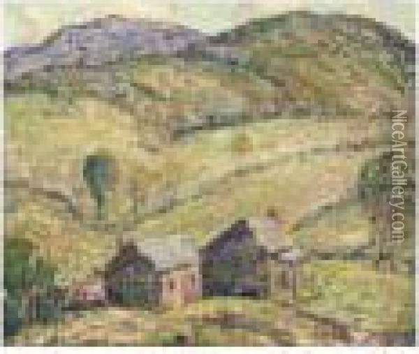 Mountain Farm Oil Painting - Ernest Lawson