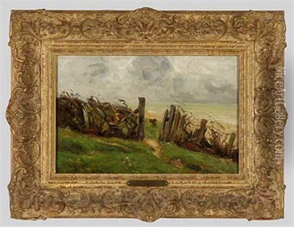 Zaun In Den Dunen Oil Painting - Jean Baptiste Antoine Guillemet