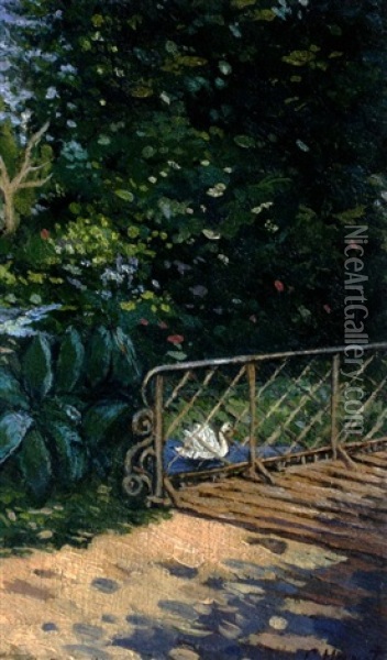 La Passerelle Oil Painting - Louis Hayet