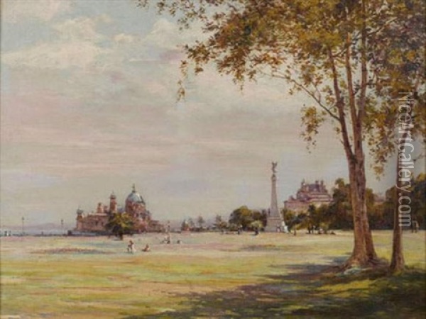 Vue De Nice Et De La Promenade Des Anglais Oil Painting - Francois Edouard Zier