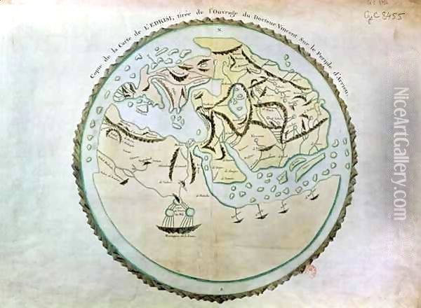 Map of the world Oil Painting - Abu Muhammad Al-Idrisi or Edrisi