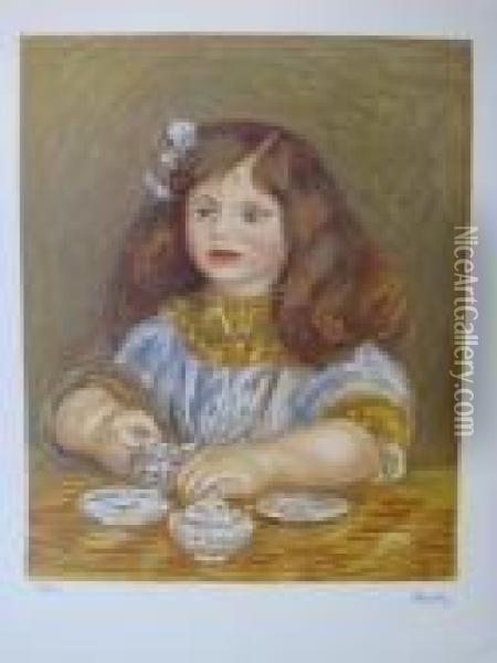 Portrait De Fille Oil Painting - Pierre Auguste Renoir