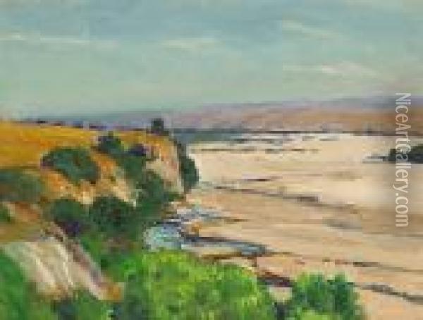 San Gorgonio From The Santa Ana River Oil Painting - Charles Partridge Adams