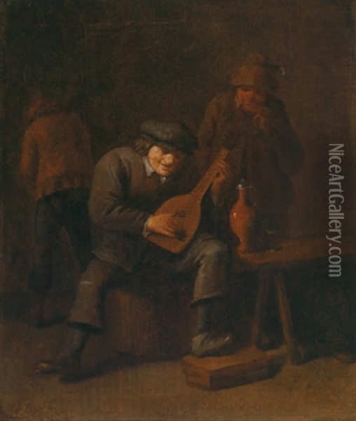Musizierende Bauern Oil Painting - Joos van Craesbeeck
