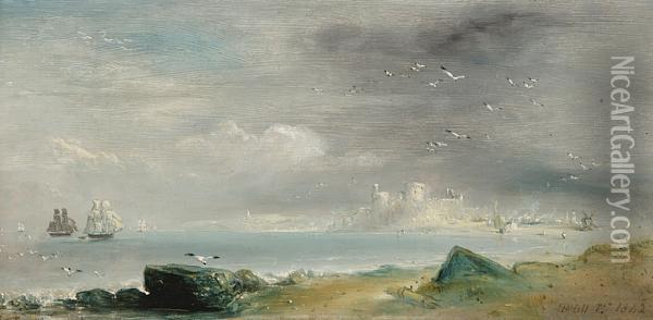 Holy Island Oil Painting - David Octavius Hill