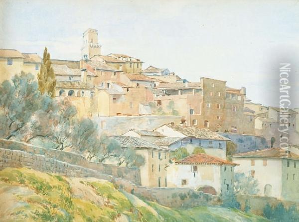 S Gimignano, Siena Oil Painting - Henry Holiday