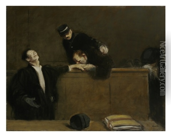 Sentenced For Life Oil Painting - Jean-Louis Forain