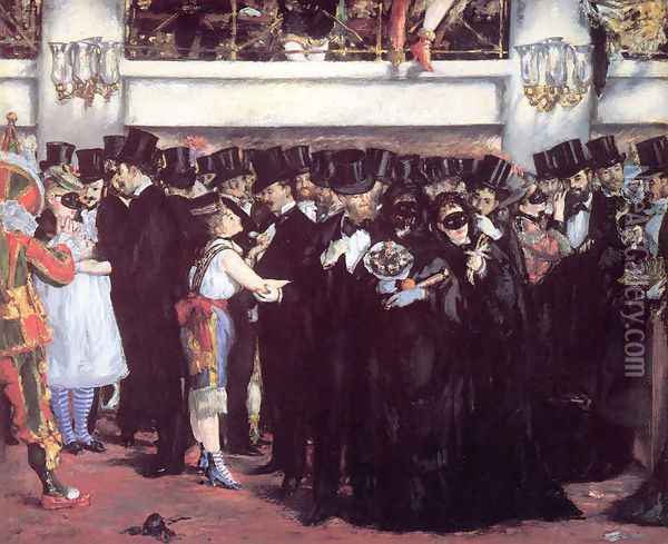 Masked Ball at the Opera Oil Painting - Edouard Manet
