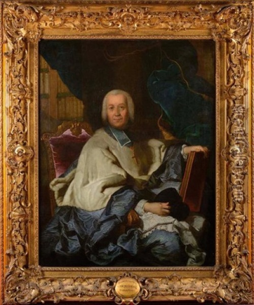 Portrait De Pierre Jules Cesar De Rochechouart-montigny (1698-1781) Oil Painting - Joachim Rupalley